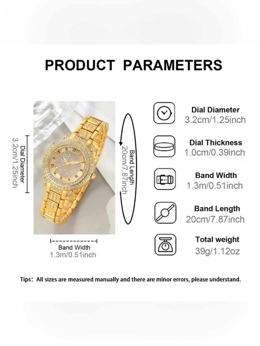 Sparkling Rose Gold Women's Bracelet Watch with Crystal Accents
